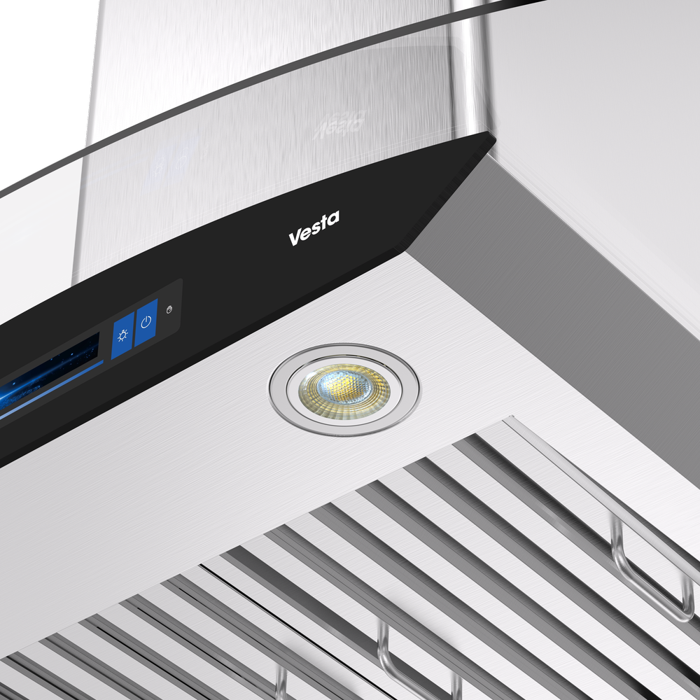 Vesta Bremen 36โ Stainless Steel Wall-Mount Range Hood | 1000 CFM with Voice Control & DC Motor