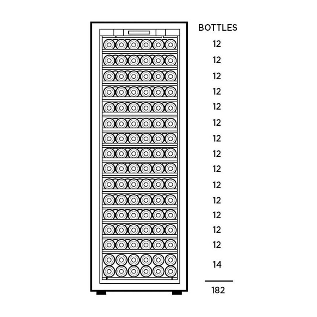 Transtherm Ermitage Glass Black Wine Cabinet
