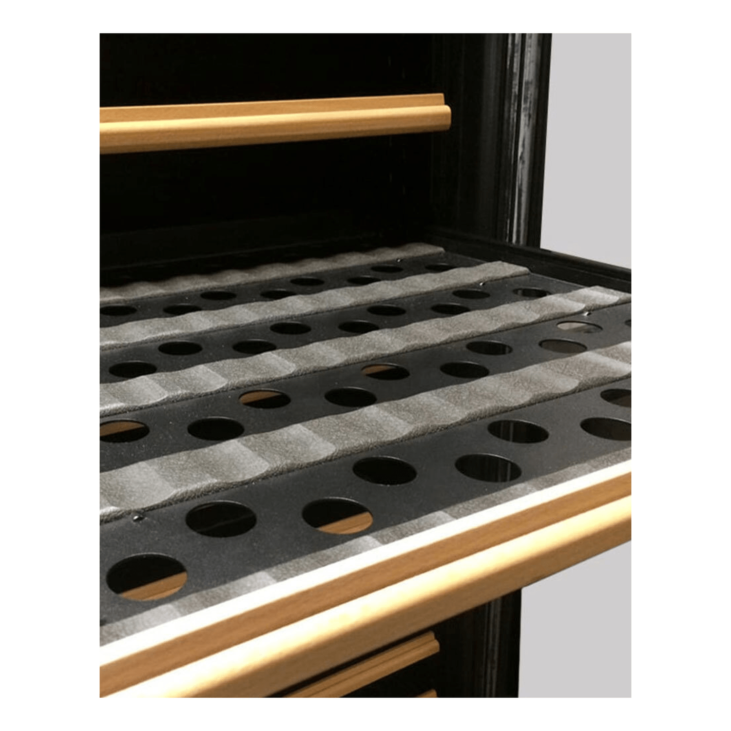 Transtherm Double Ermitage Glass Black Wine Cabinet