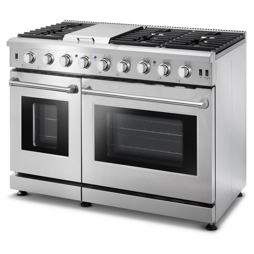 Vesta Alberta 48” Stainless Steel Professional Freestanding Full Gas Range