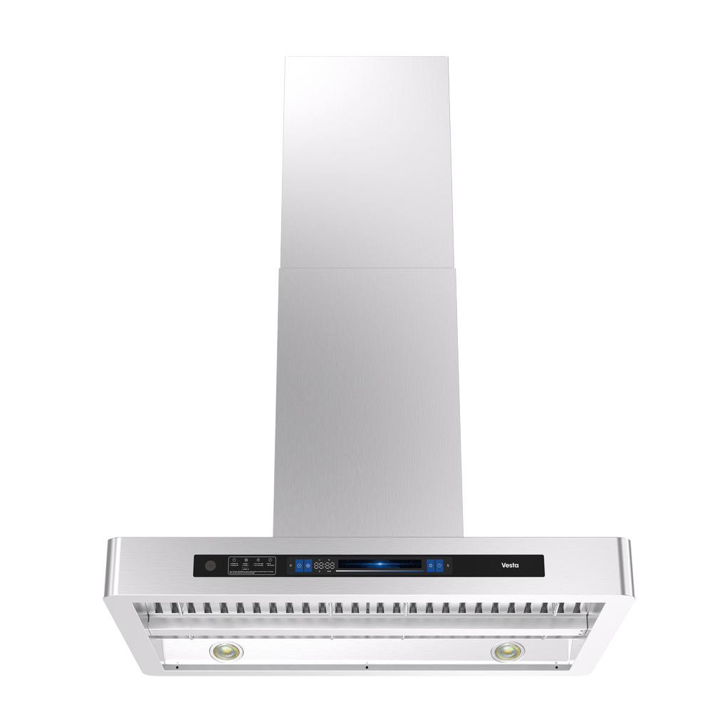 Vesta Bucharest 36” Stainless Steel Island Range Hood | 1000 CFM with Voice Control