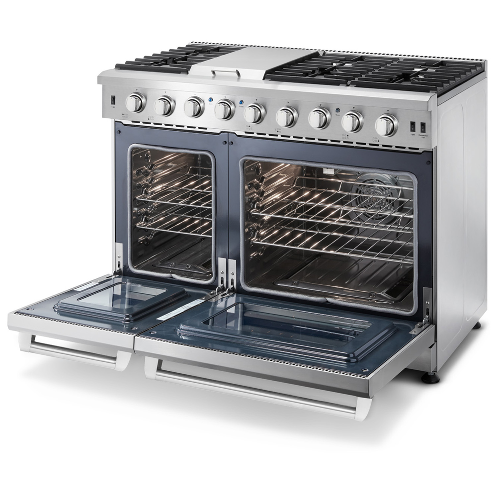Vesta Alberta 48” Stainless Steel Professional Freestanding Full Gas Range