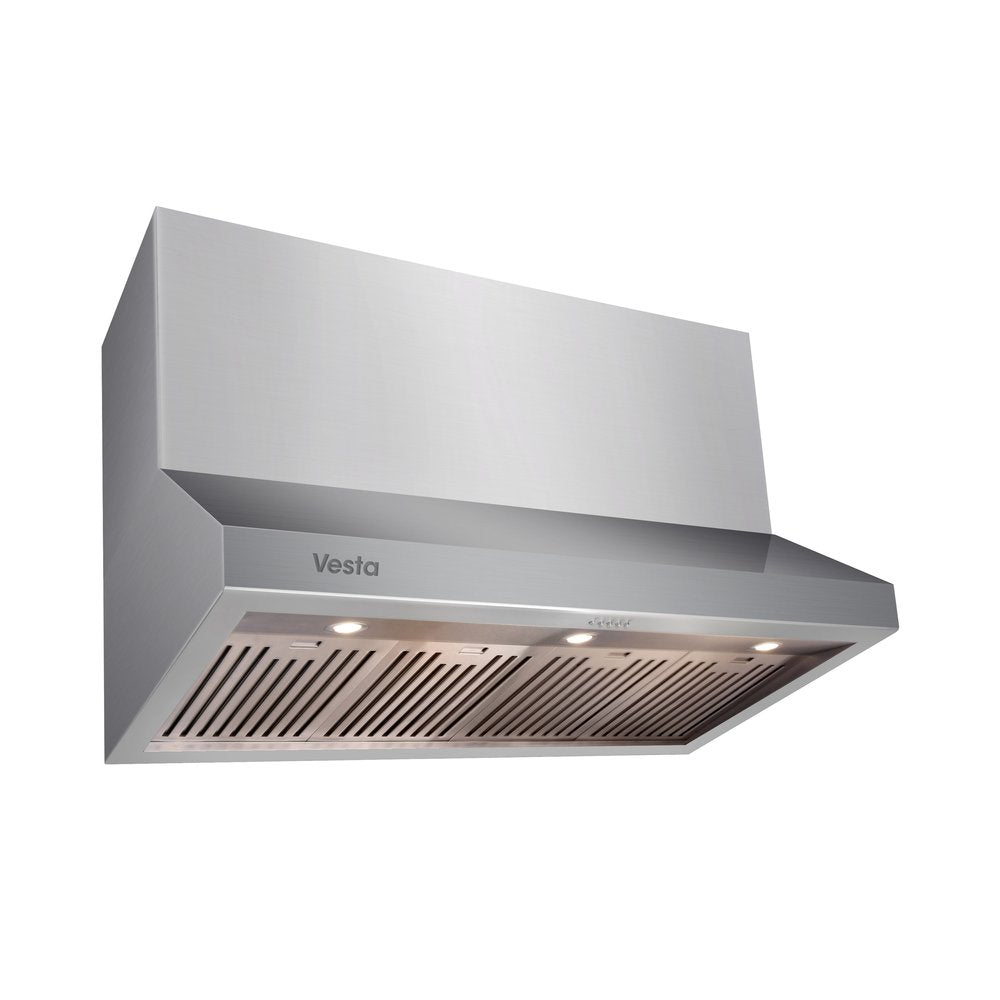 Vesta Madrid 48” Stainless Steel Range Hood | 1000 CFM Wall-Mount / Under Cabinet
