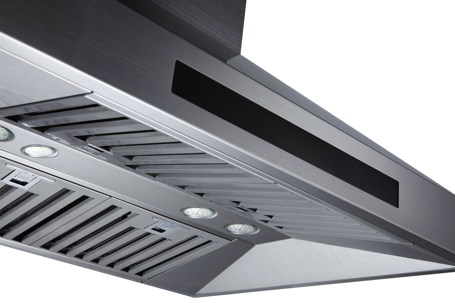 Vesta Prague 36โ Stainless Steel Island Range Hood | 900 CFM Professional Ventilation