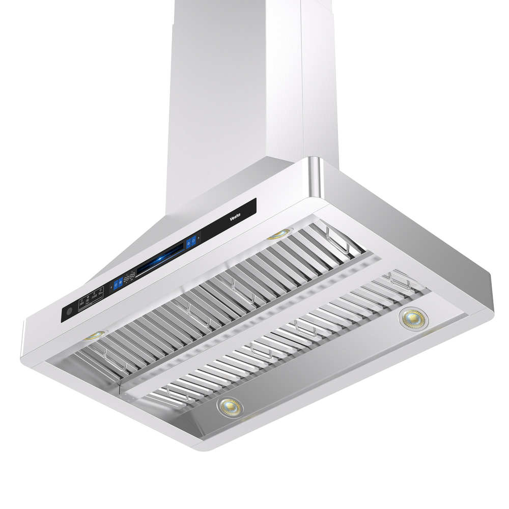 Vesta Bratislava 36โ Stainless Steel Island Range Hood | 1000 CFM with Voice Control