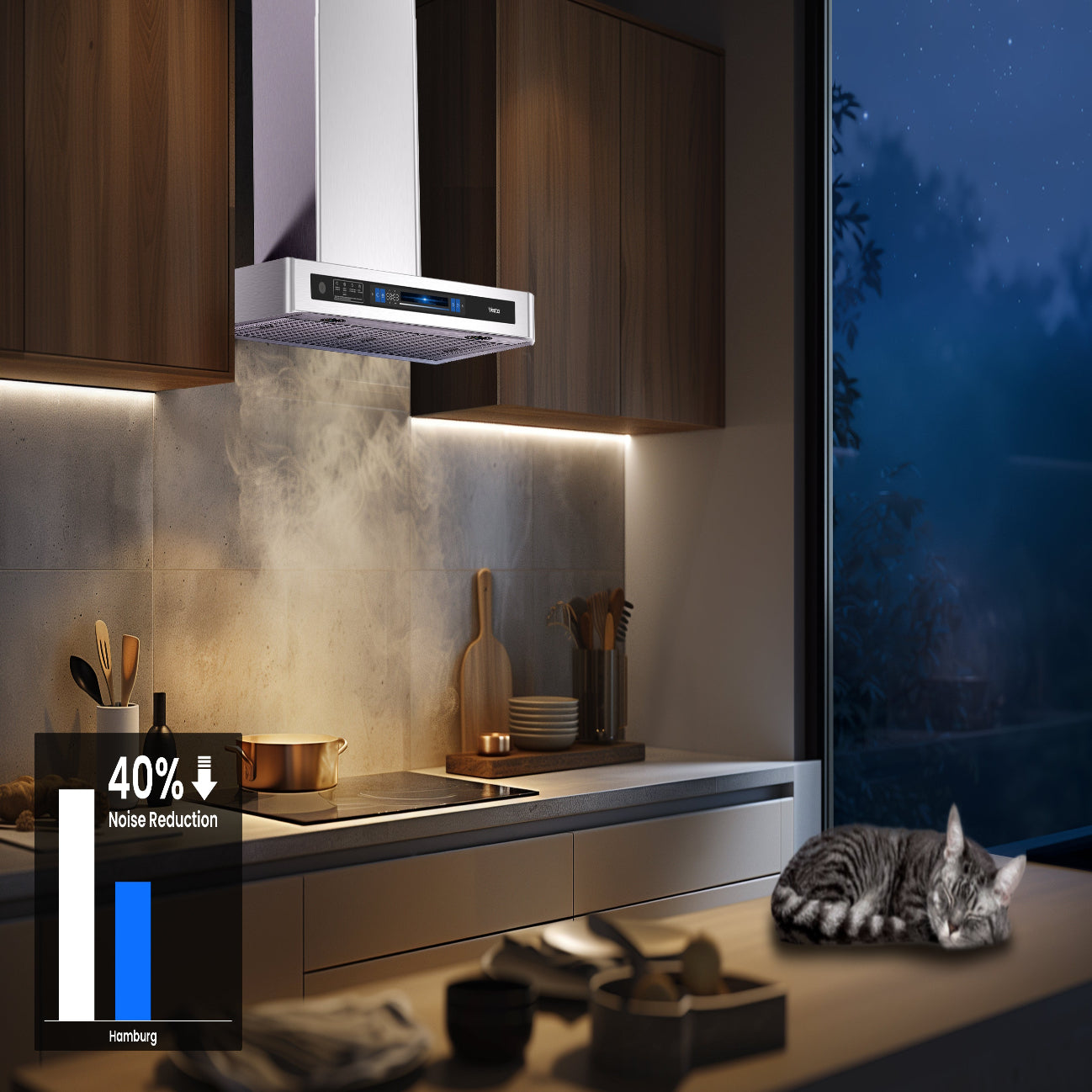 Vesta Munich 36” Stainless Steel Range Hood | 900 CFM with DC Motor