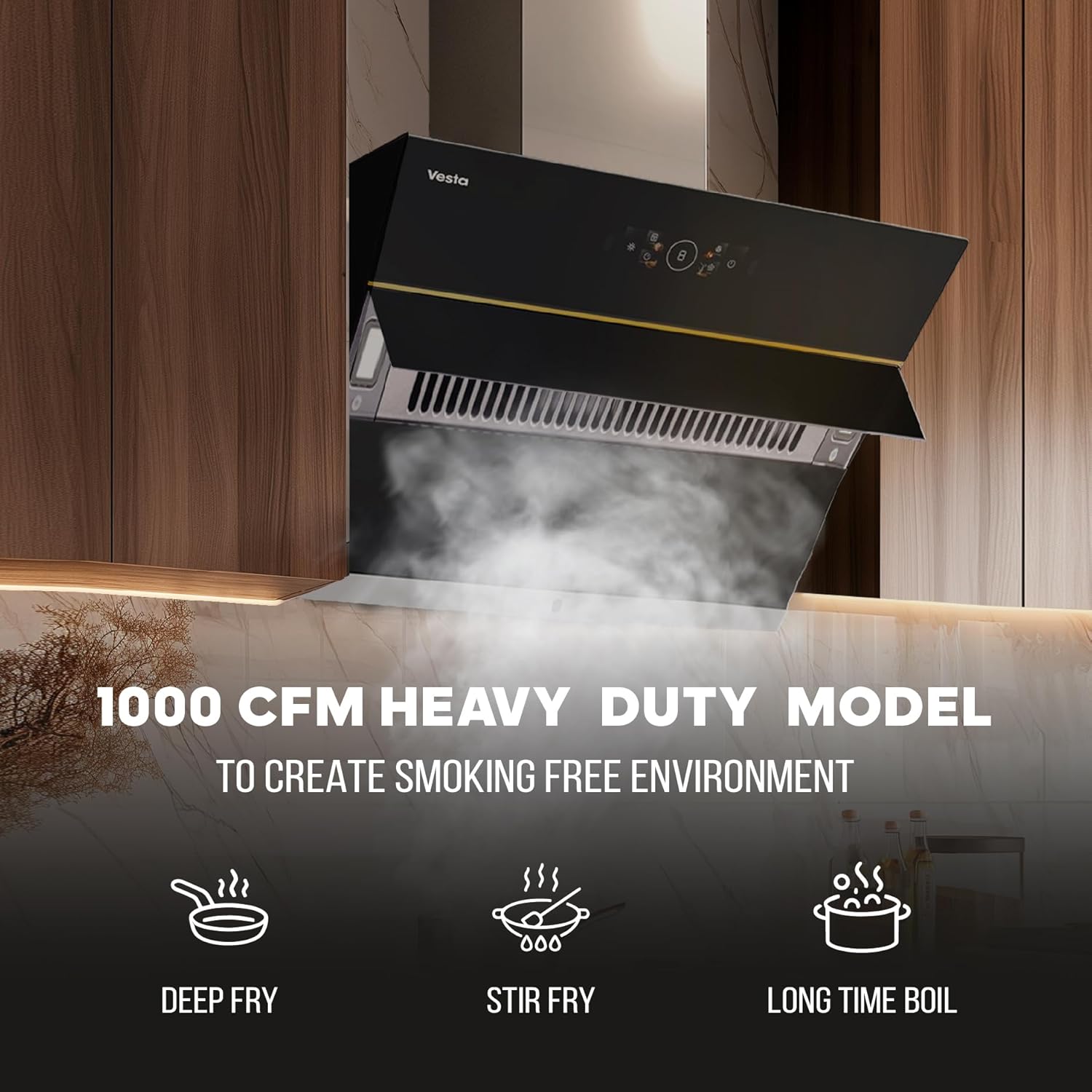 Vesta Dover 30โ Stainless Steel Range Hood | 1000 CFM Wall-Mount / Under Cabinet