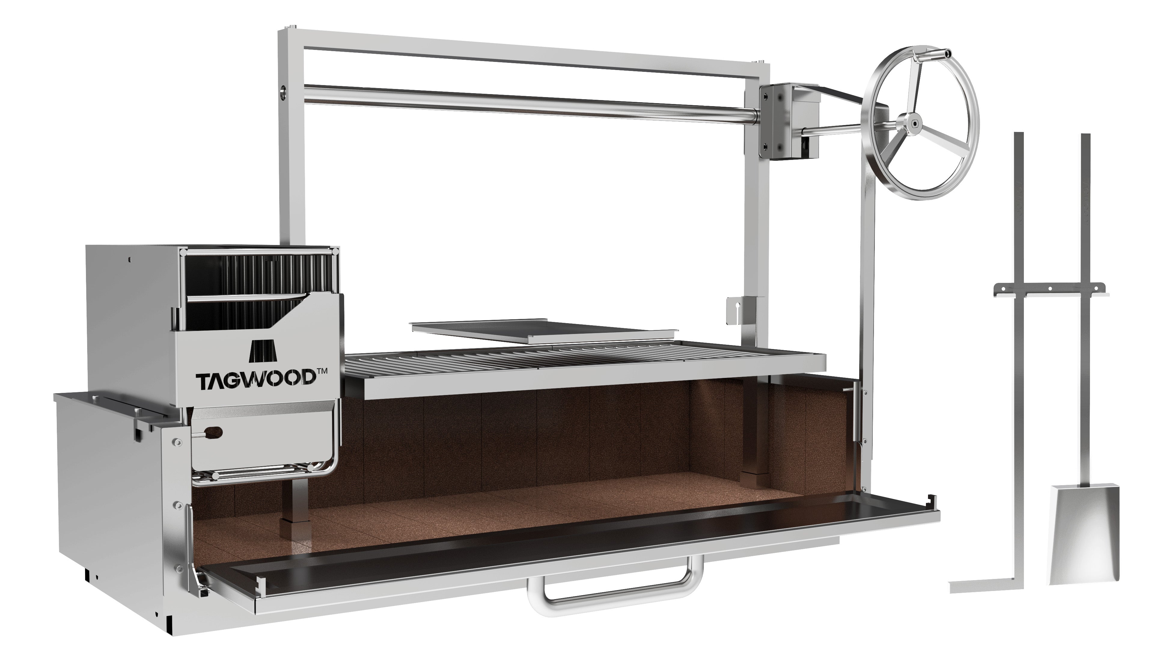 Tagwood BBQ Santa Maria Argentine Wood Fire & Charcoal Gaucho Grill – Built-In (BBQ05SS)
