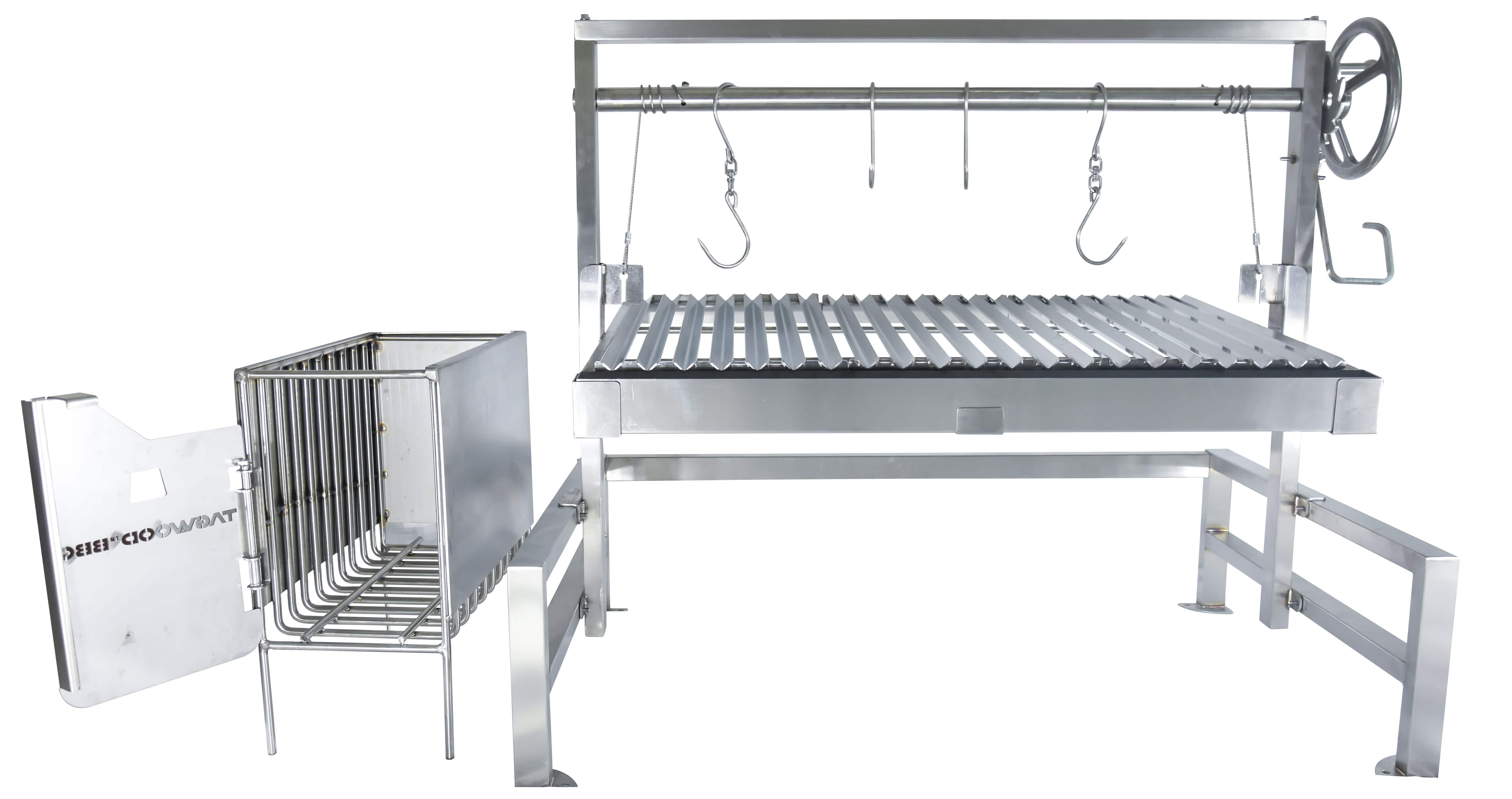 Tagwood BBQ Insert-Style Argentine Santa Maria Wood Fire & Charcoal Gaucho Grill Without Firebricks | BBQ09SS