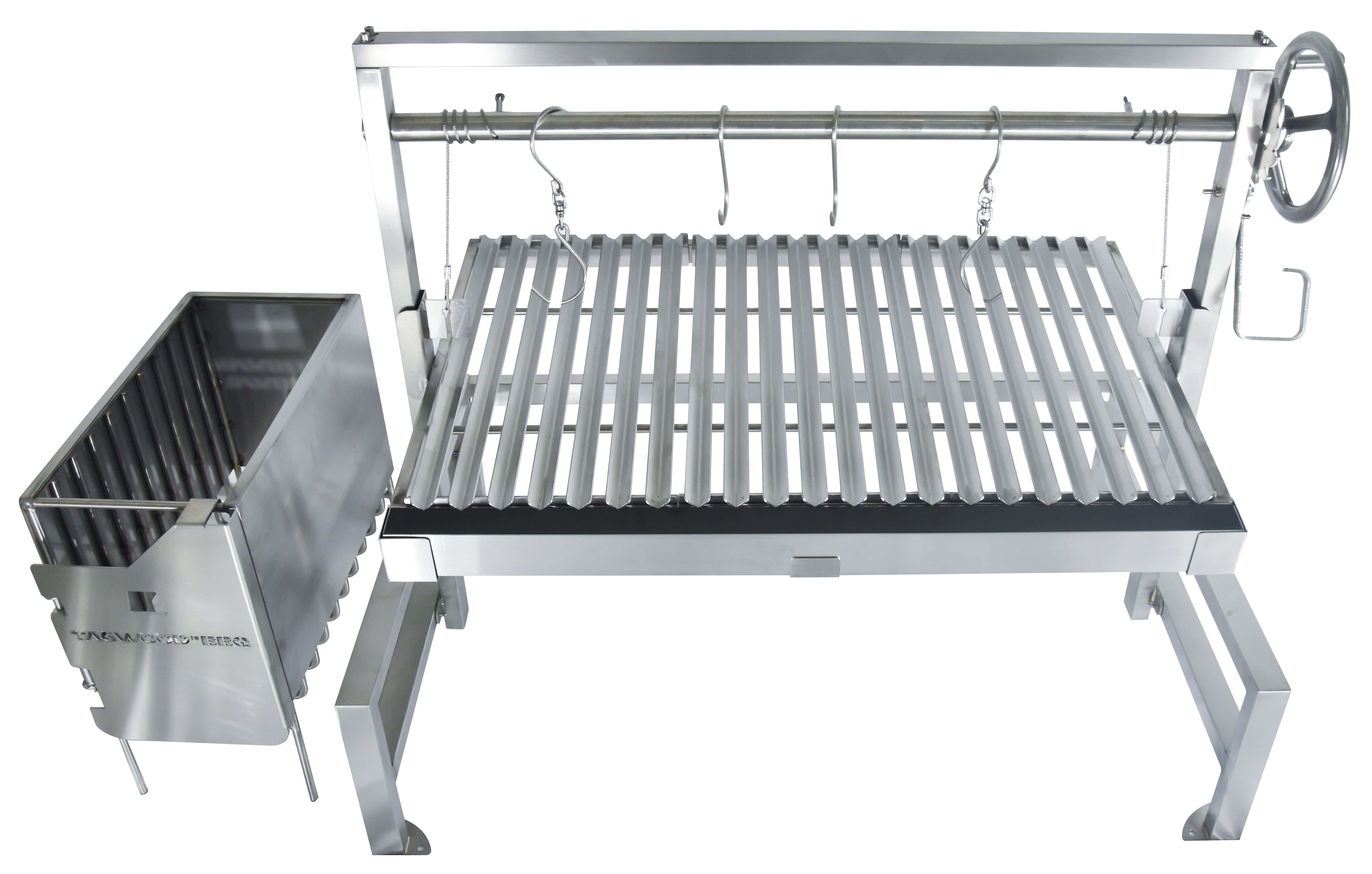 Tagwood BBQ Insert-Style Argentine Santa Maria Wood Fire & Charcoal Gaucho Grill Without Firebricks | BBQ09SS