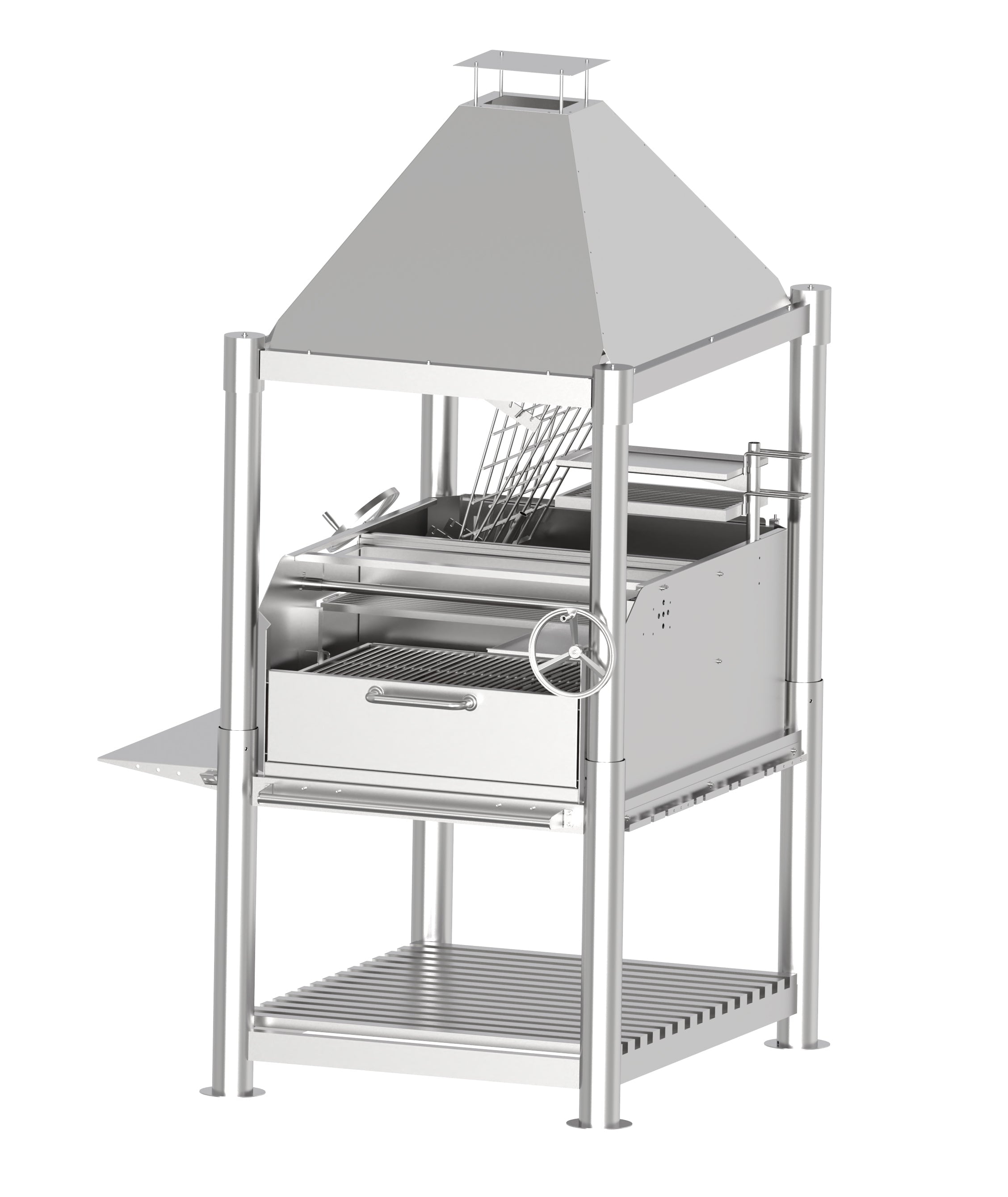 Tagwood BBQ Argentine Santa Maria Wood Fire & Charcoal Gaucho Grill | BBQ12SS – All Stainless Steel
