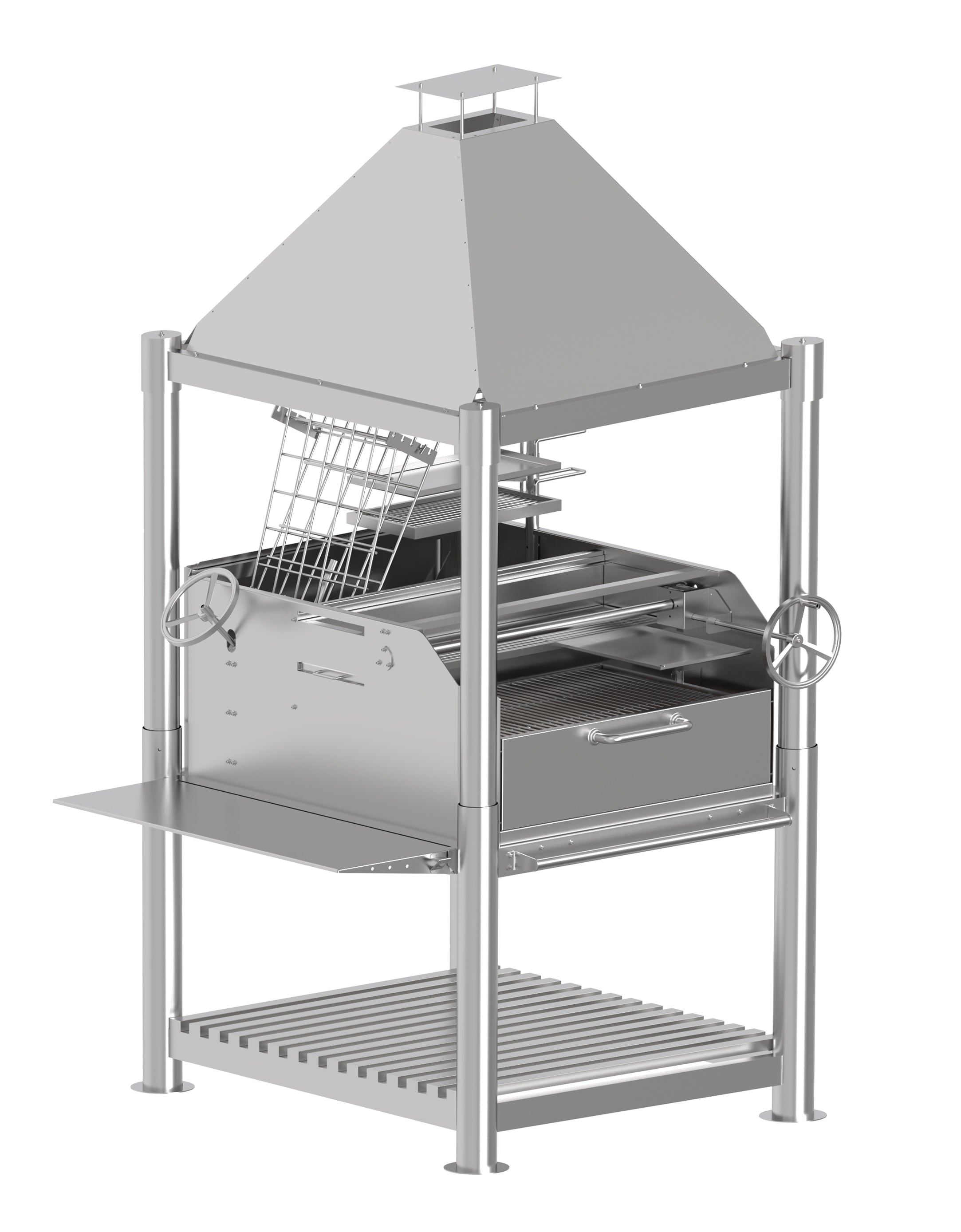 Tagwood BBQ Argentine Santa Maria Wood Fire & Charcoal Gaucho Grill | BBQ12SS – All Stainless Steel