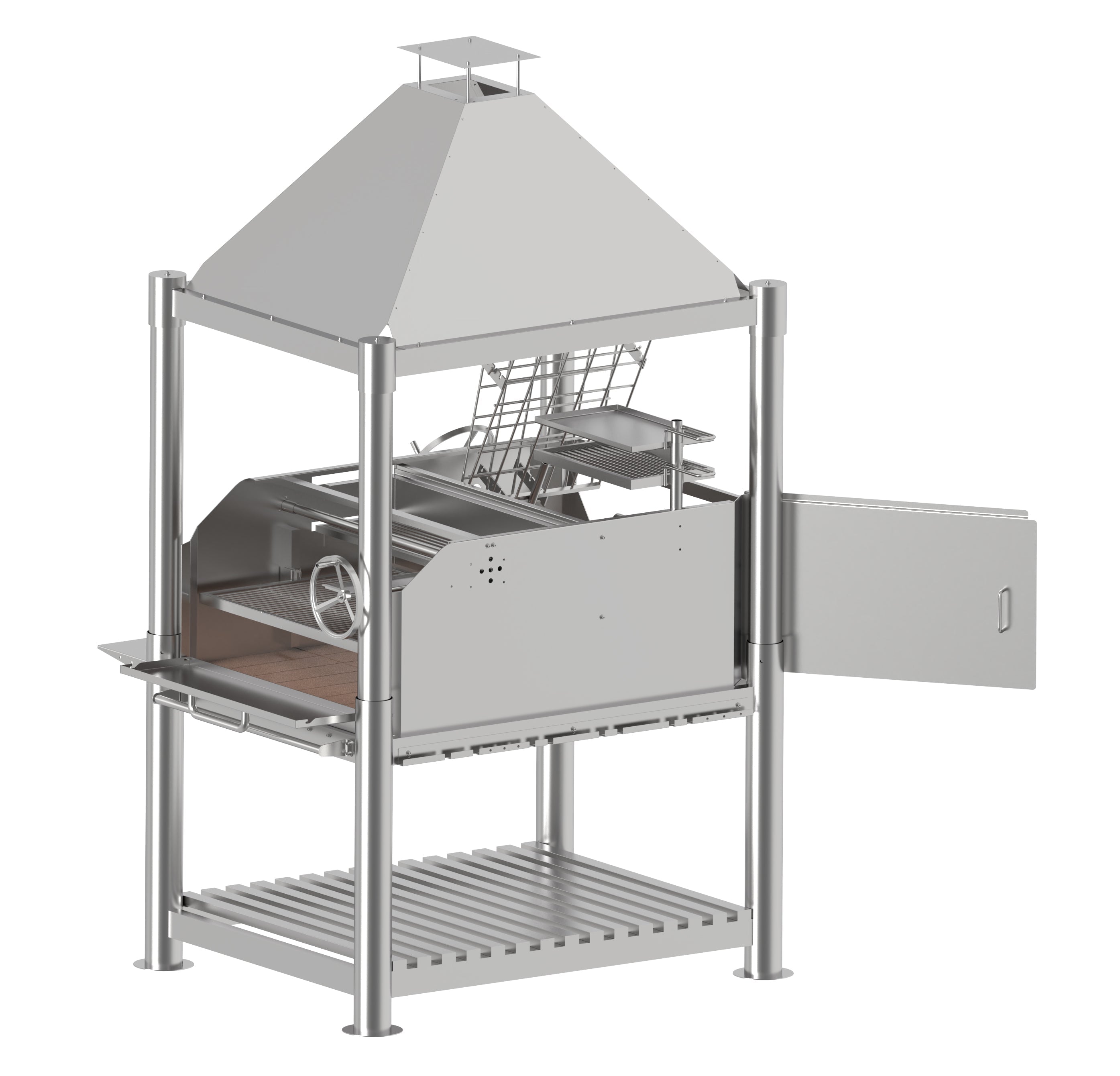 Tagwood BBQ Argentine Santa Maria Wood Fire & Charcoal Gaucho Grill | BBQ12SS – All Stainless Steel