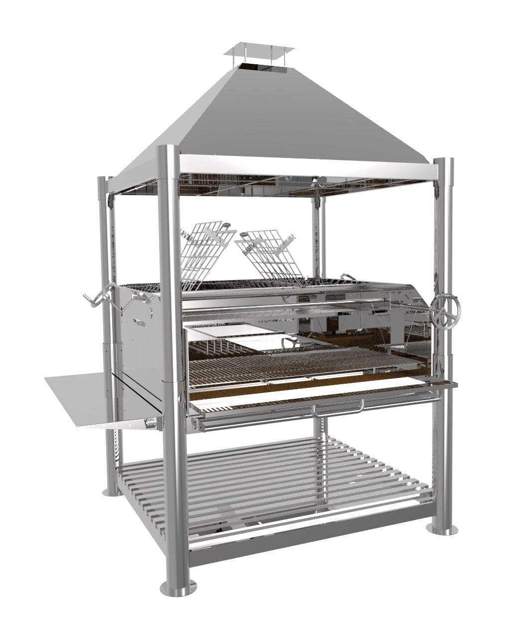 Tagwood BBQ XL Argentine Santa Maria Wood Fire & Charcoal Gaucho Grill | BBQ22SS – All Stainless Steel