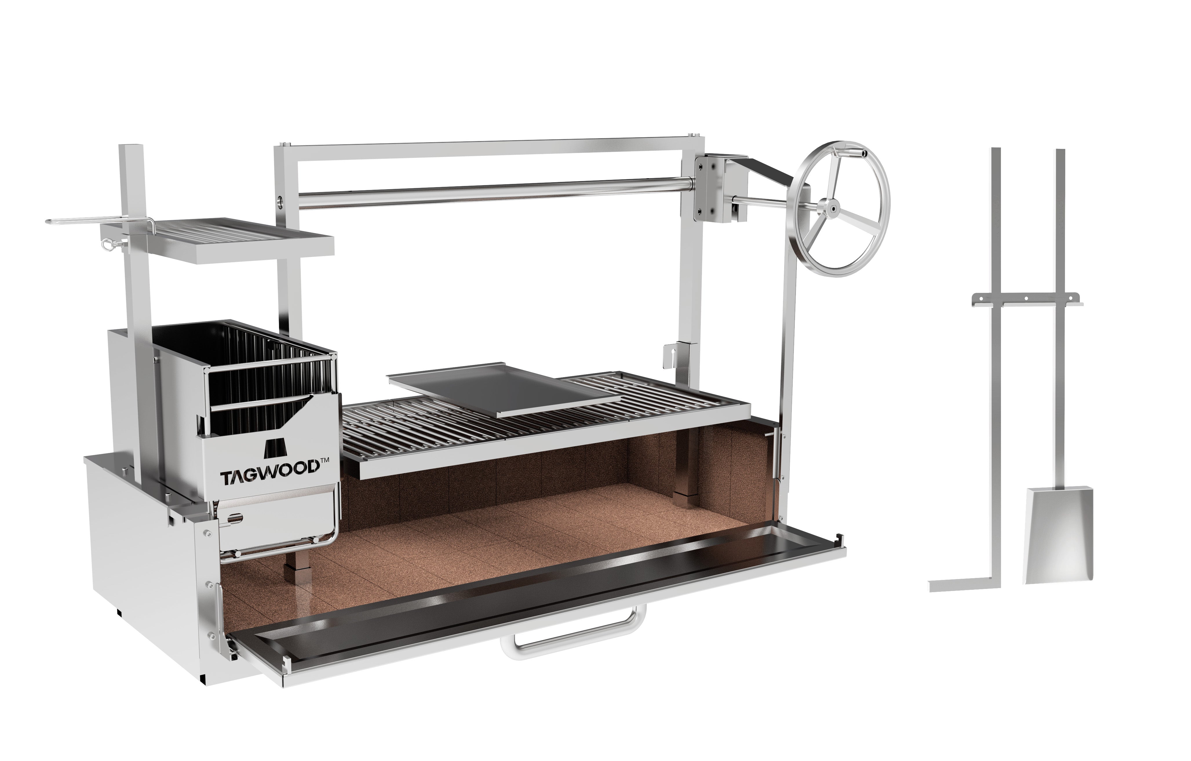 Tagwood BBQ Built-In Stainless Steel Santa Maria Grill | BBQ25SS
