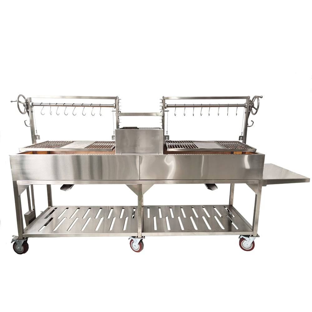Tagwood BBQ Double Argentine Santa Maria Wood Fire & Charcoal Gaucho Grill | BBQ24SS – Open Fire Cooking