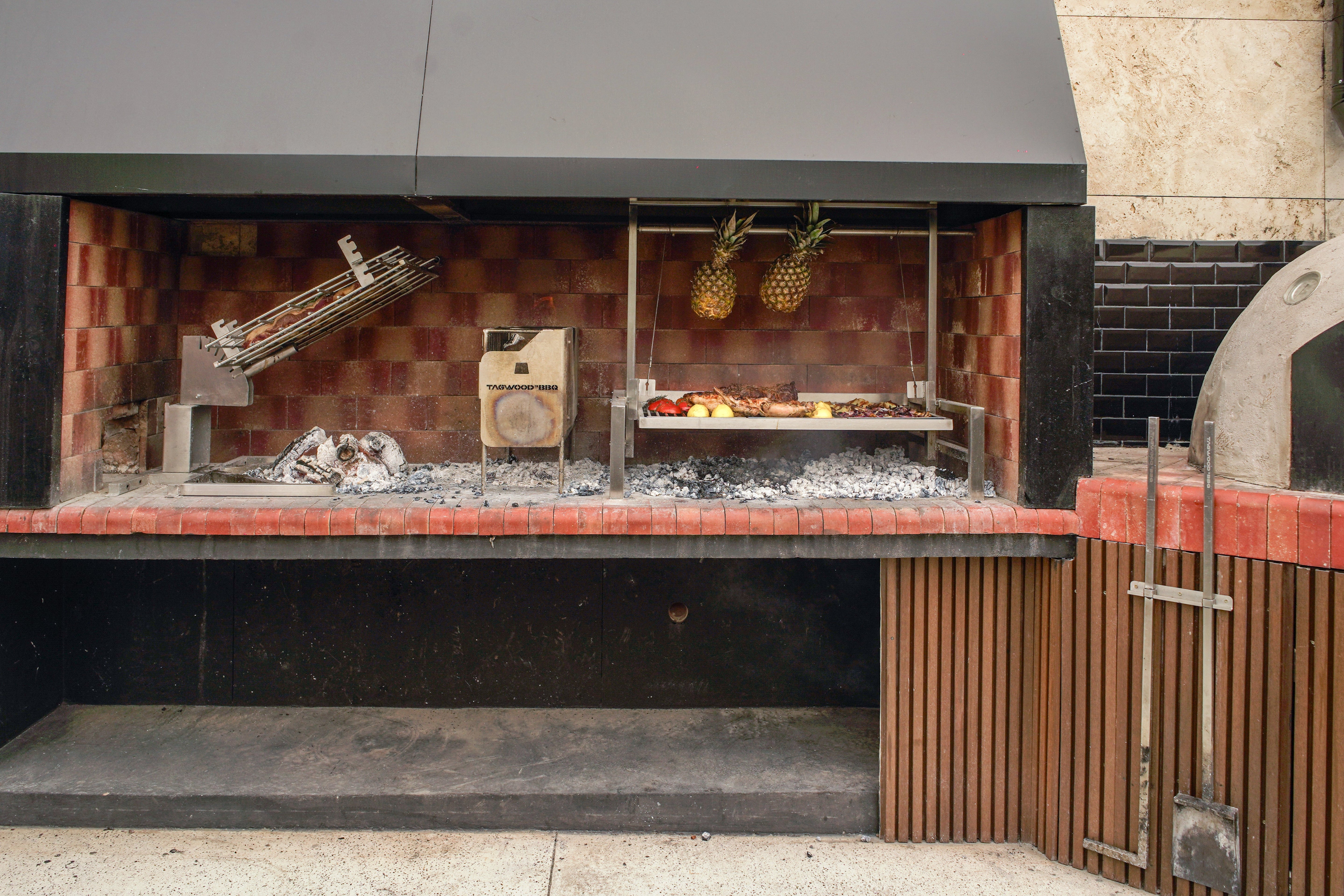 Tagwood BBQ Insert-Style Argentine Santa Maria Wood Fire & Charcoal Gaucho Grill Without Firebricks | BBQ09SS