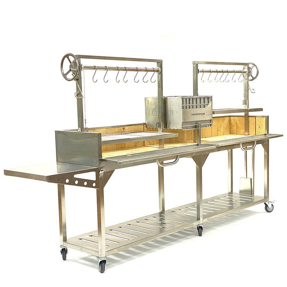 Tagwood BBQ Double Argentine Santa Maria Wood Fire & Charcoal Gaucho Grill | BBQ04SS – Pre-Order