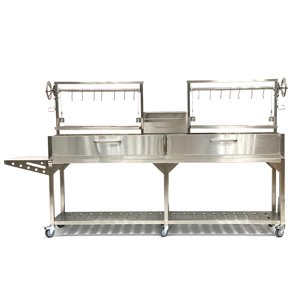 Tagwood BBQ Double Argentine Santa Maria Wood Fire & Charcoal Gaucho Grill | BBQ04SS – Pre-Order