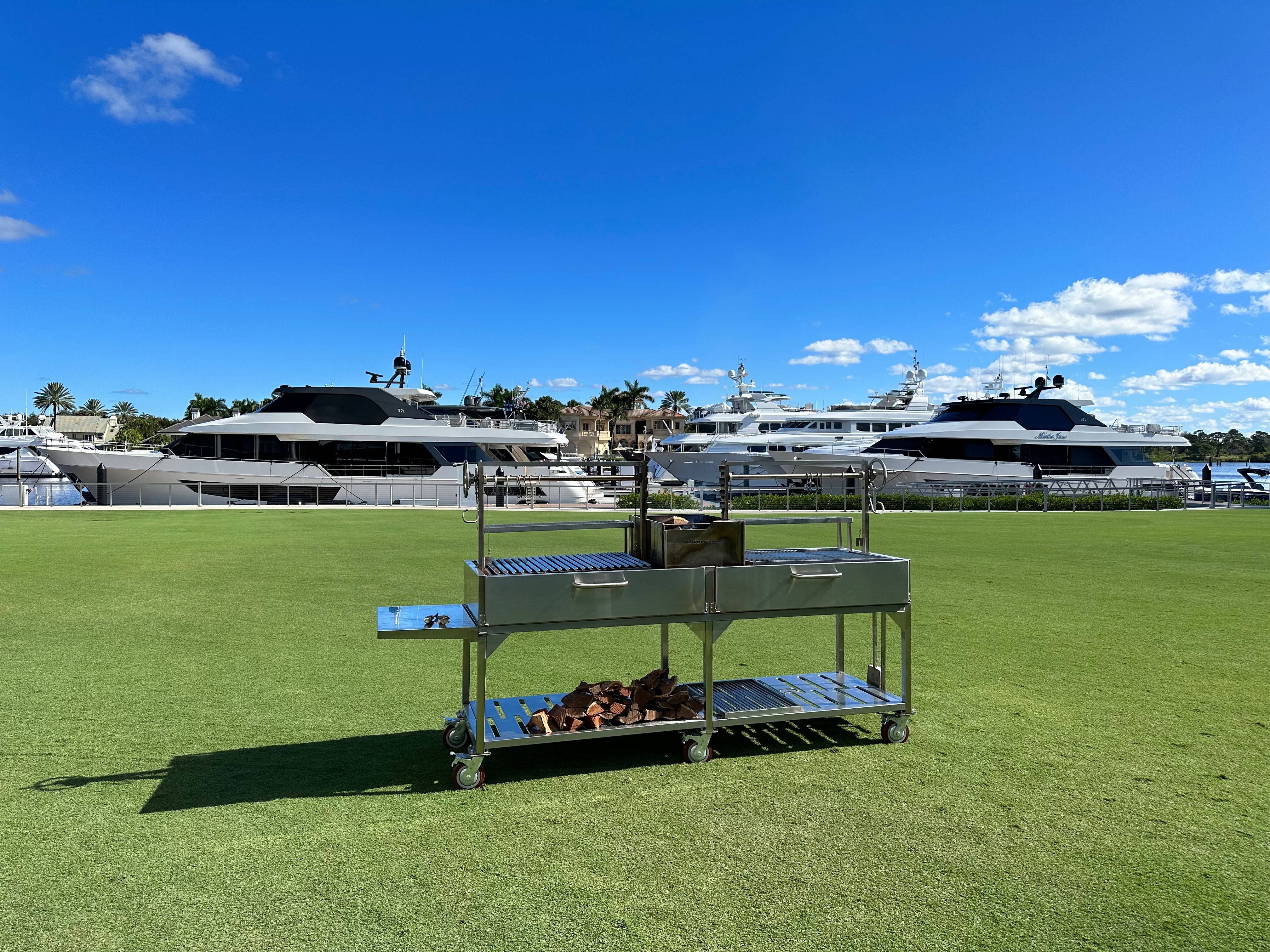 Tagwood BBQ Double Argentine Santa Maria Wood Fire & Charcoal Gaucho Grill | BBQ24SS – Open Fire Cooking
