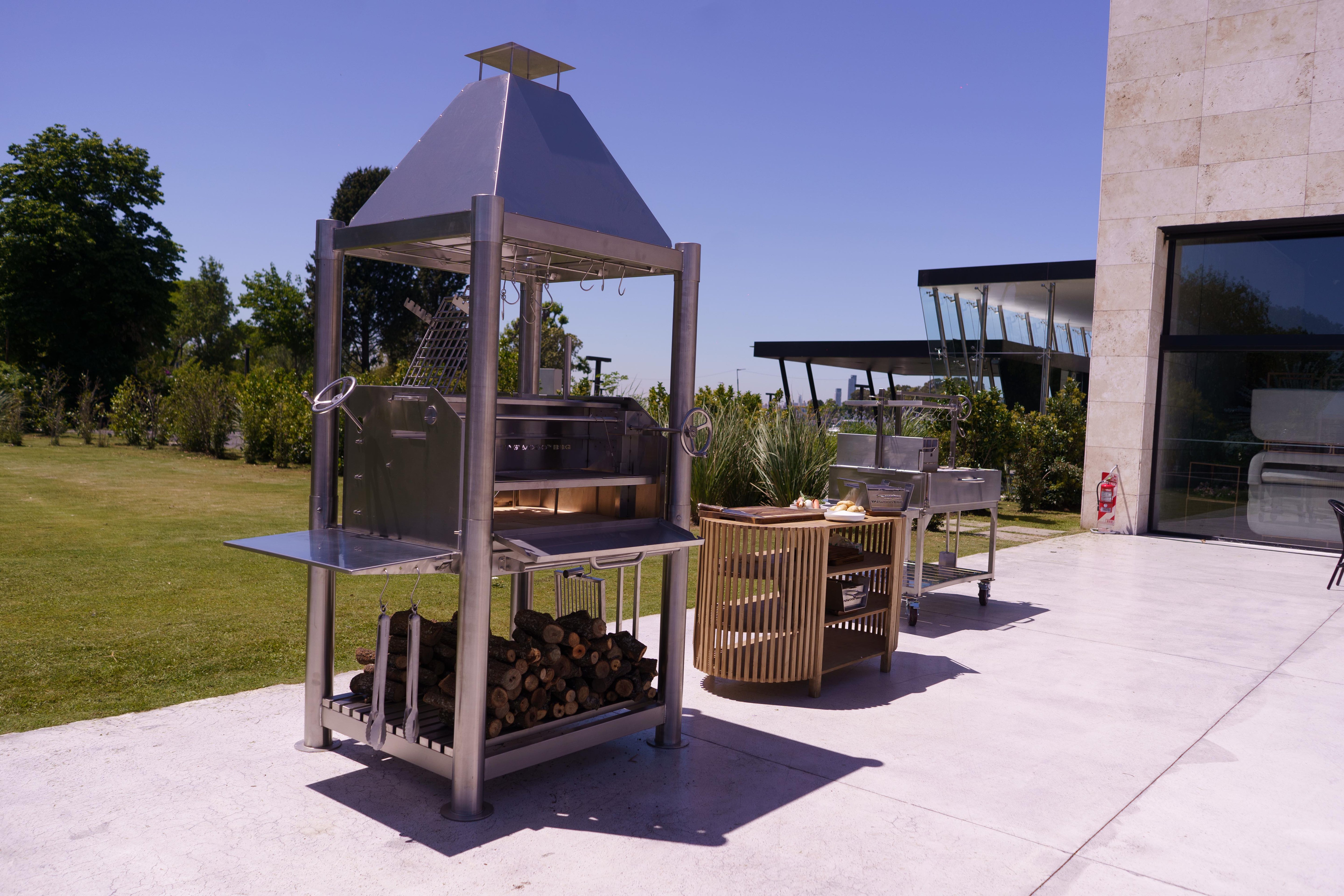 Tagwood BBQ Argentine Santa Maria Wood Fire & Charcoal Gaucho Grill | BBQ02SS – Open Fire Cooking