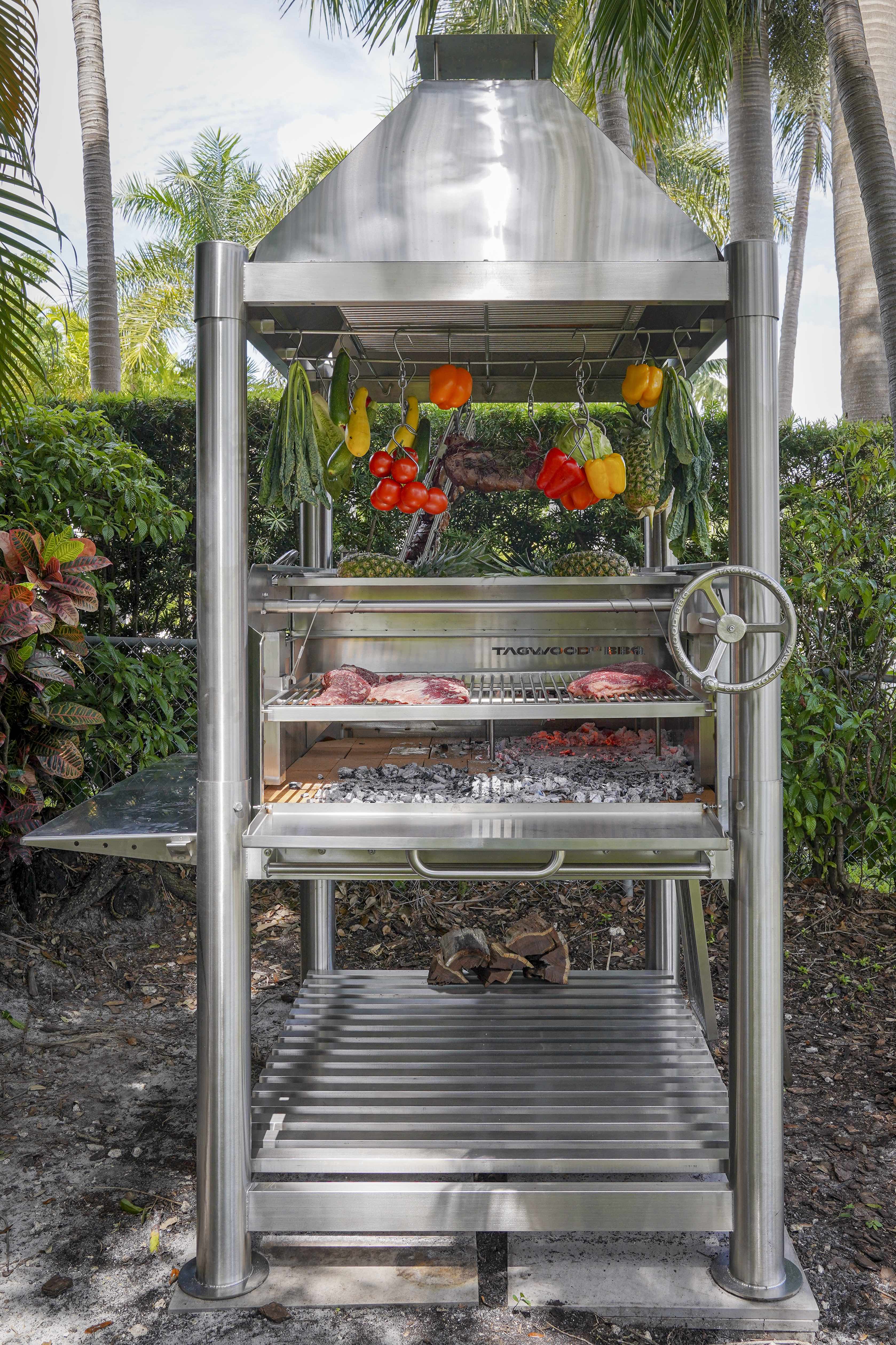 Tagwood BBQ Argentine Santa Maria Wood Fire & Charcoal Gaucho Grill | BBQ12SS – All Stainless Steel