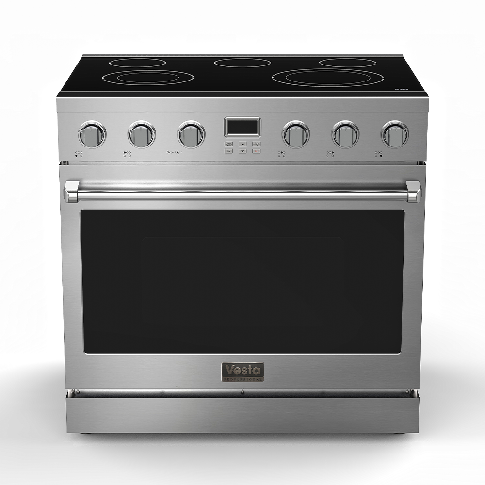 Vesta BC 36” Stainless Steel Professional Freestanding Electric Range