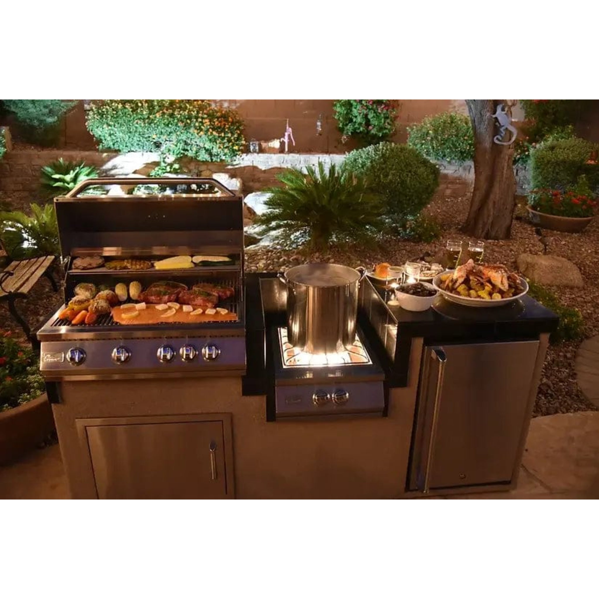 KoKoMo Grills 32-Inch 4-Burner Built-In BBQ Gas Grill with Back Burner | KO-BAK4BG