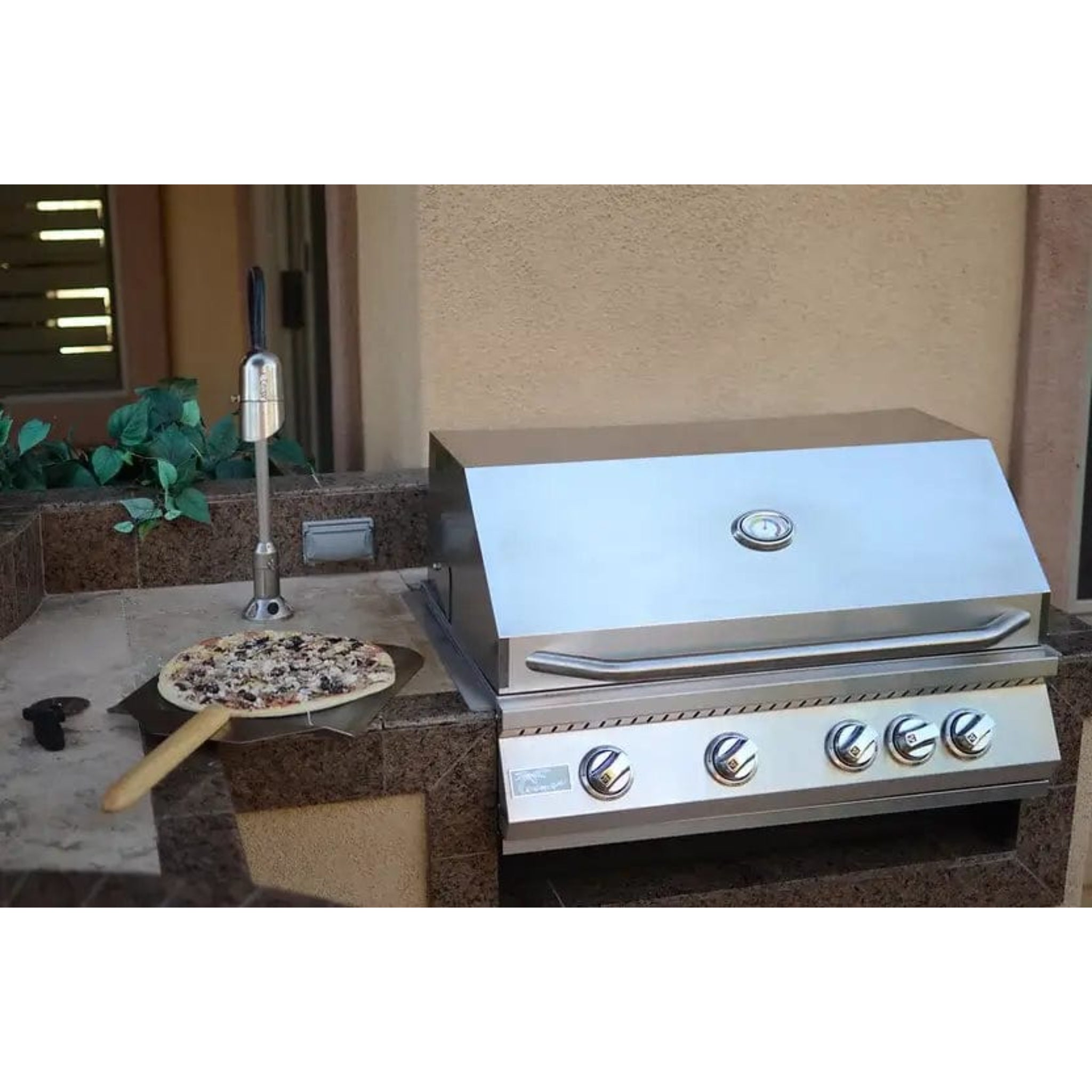 KoKoMo Grills 32-Inch 4-Burner Built-In BBQ Gas Grill with Back Burner | KO-BAK4BG