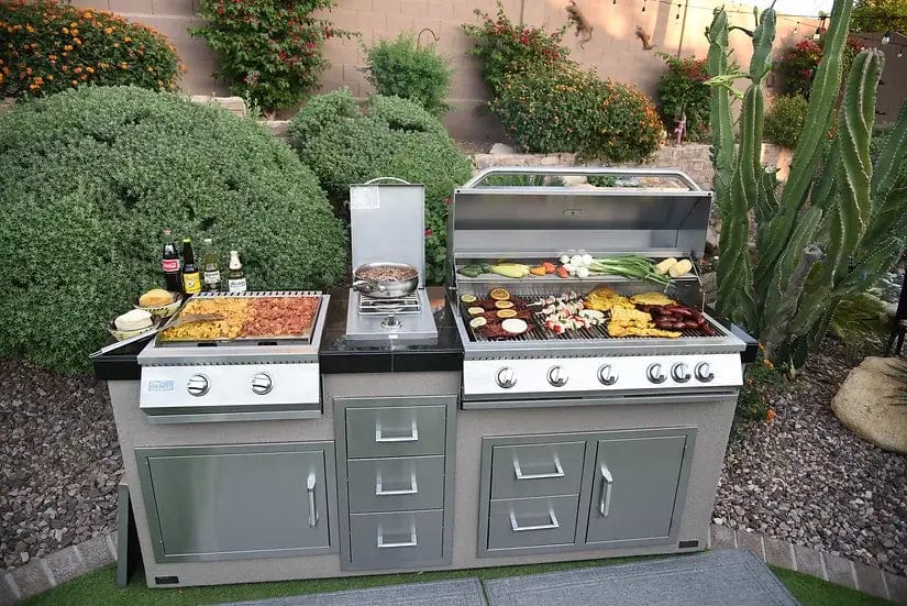 KoKoMo Grills 40-Inch 5-Burner Built-In BBQ Gas Grill with Infrared Back Burner | KO-BAK5BG