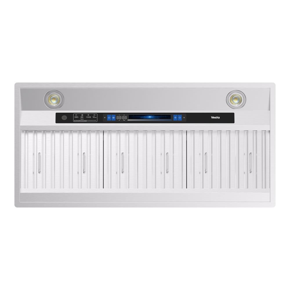 Vesta Ottawa 42” Stainless Steel Insert Range Hood | 1000 CFM with Voice Control & DC Motor