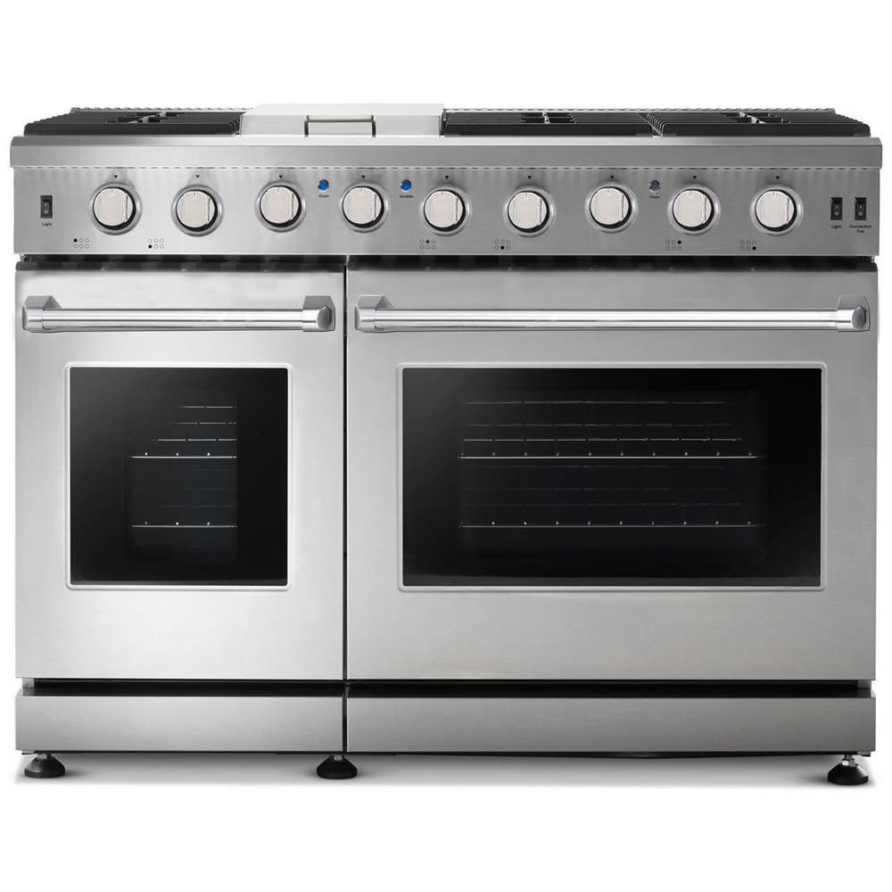 Vesta Alberta 48” Stainless Steel Professional Freestanding Full Gas Range
