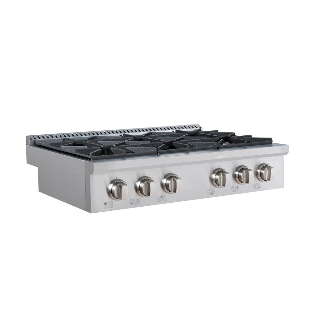 Vesta Quebec 36” Gas Rangetop – Silver