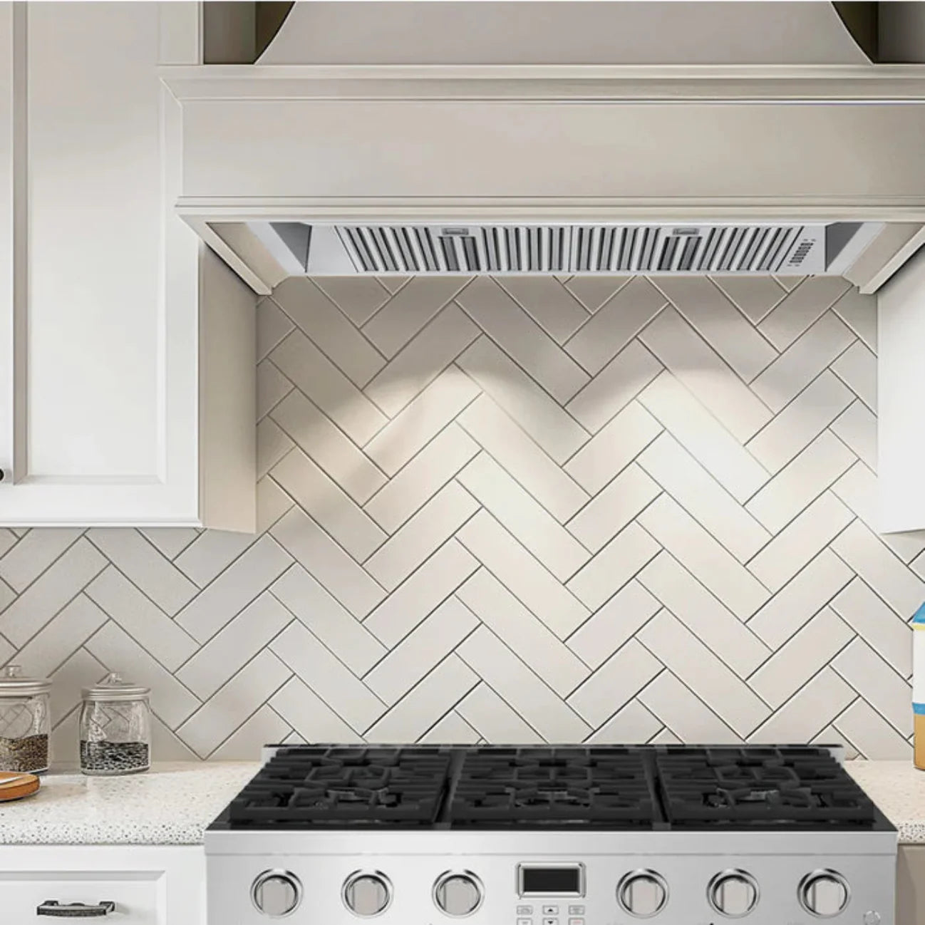 Vesta Ottawa 42” Stainless Steel Insert Range Hood | 1000 CFM with Voice Control & DC Motor
