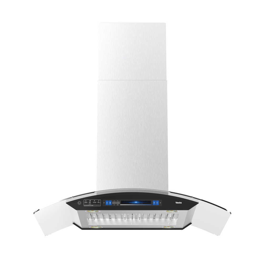 Vesta Belgrade 36” Stainless Steel Island Range Hood | 1000 CFM with Voice Control