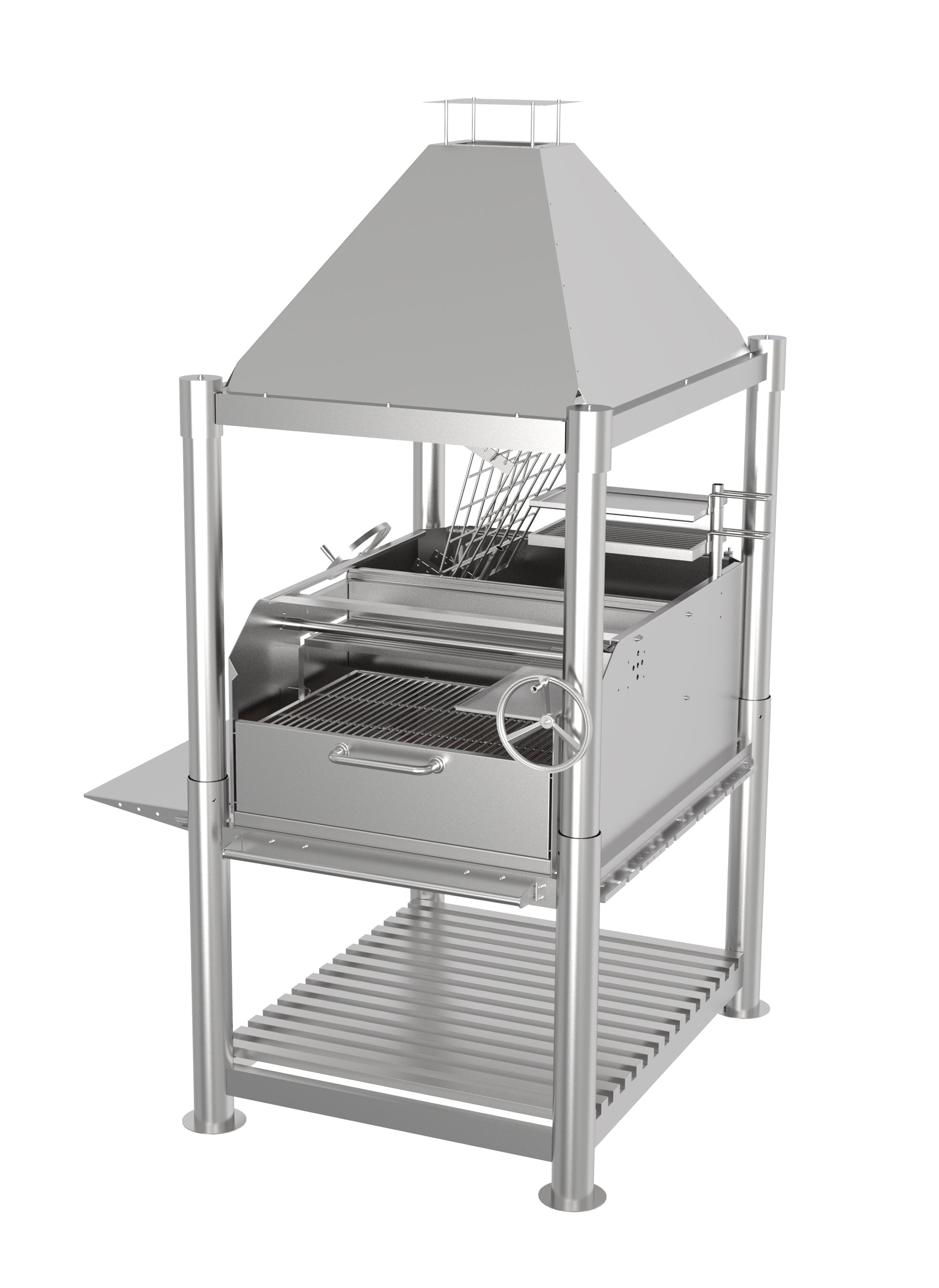 Tagwood BBQ Argentine Santa Maria Wood Fire & Charcoal Gaucho Grill | BBQ12SS – All Stainless Steel