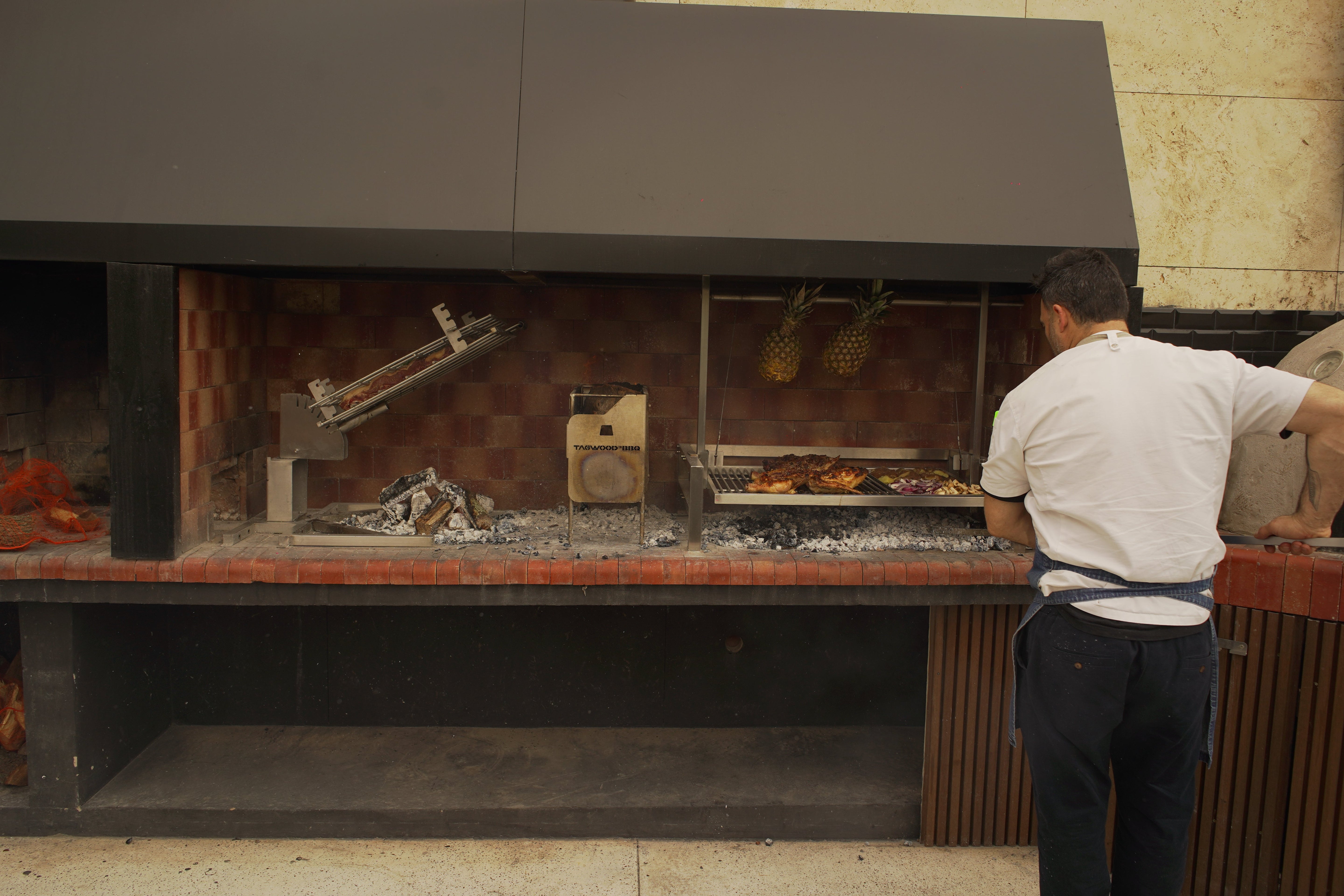 Tagwood BBQ Insert-Style Argentine Santa Maria Wood Fire & Charcoal Gaucho Grill Without Firebricks | BBQ09SS