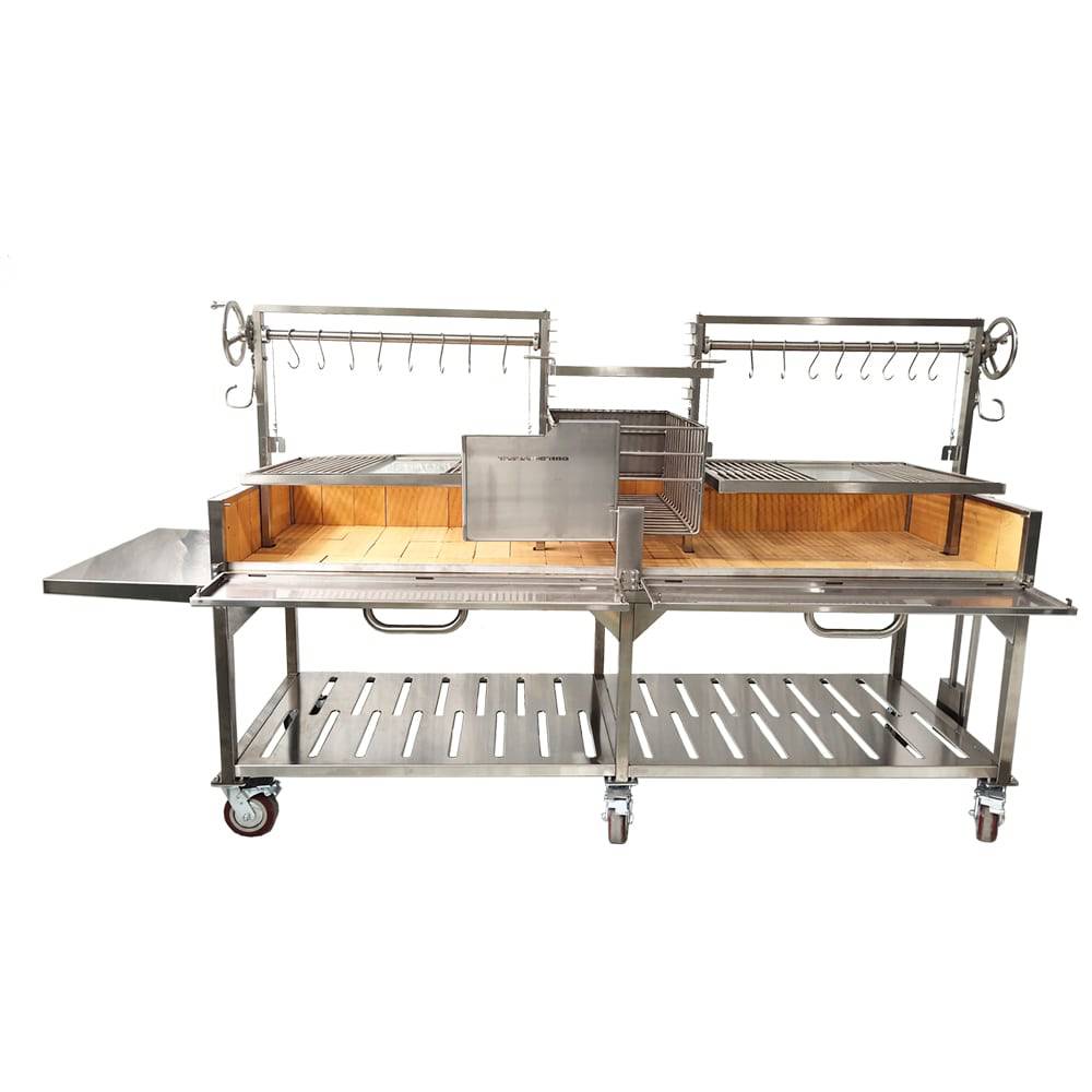 Tagwood BBQ Double Argentine Santa Maria Wood Fire & Charcoal Gaucho Grill | BBQ24SS – Open Fire Cooking