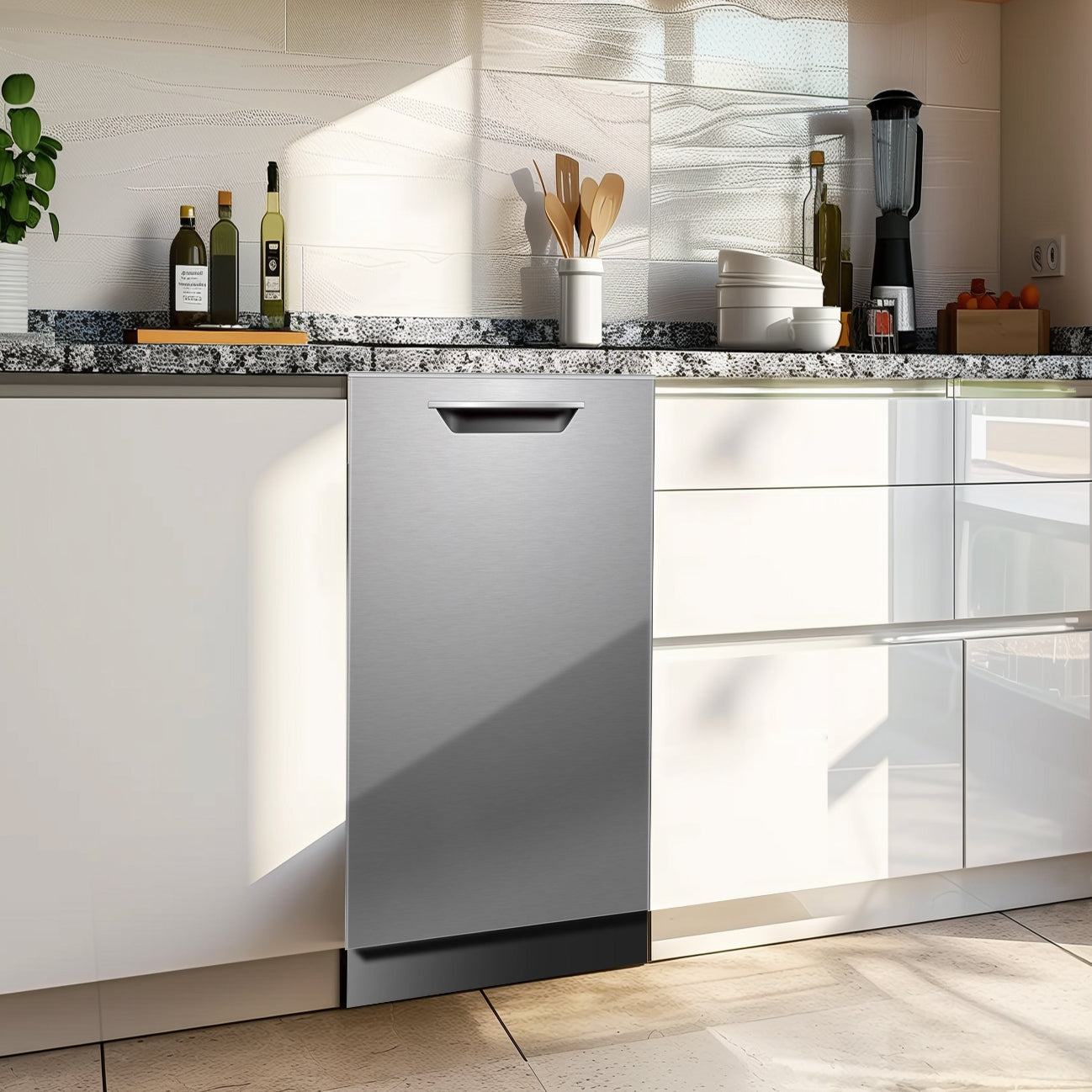 Vesta Sydney 24” Tall Tub Full Stainless Steel Built-In Dishwasher