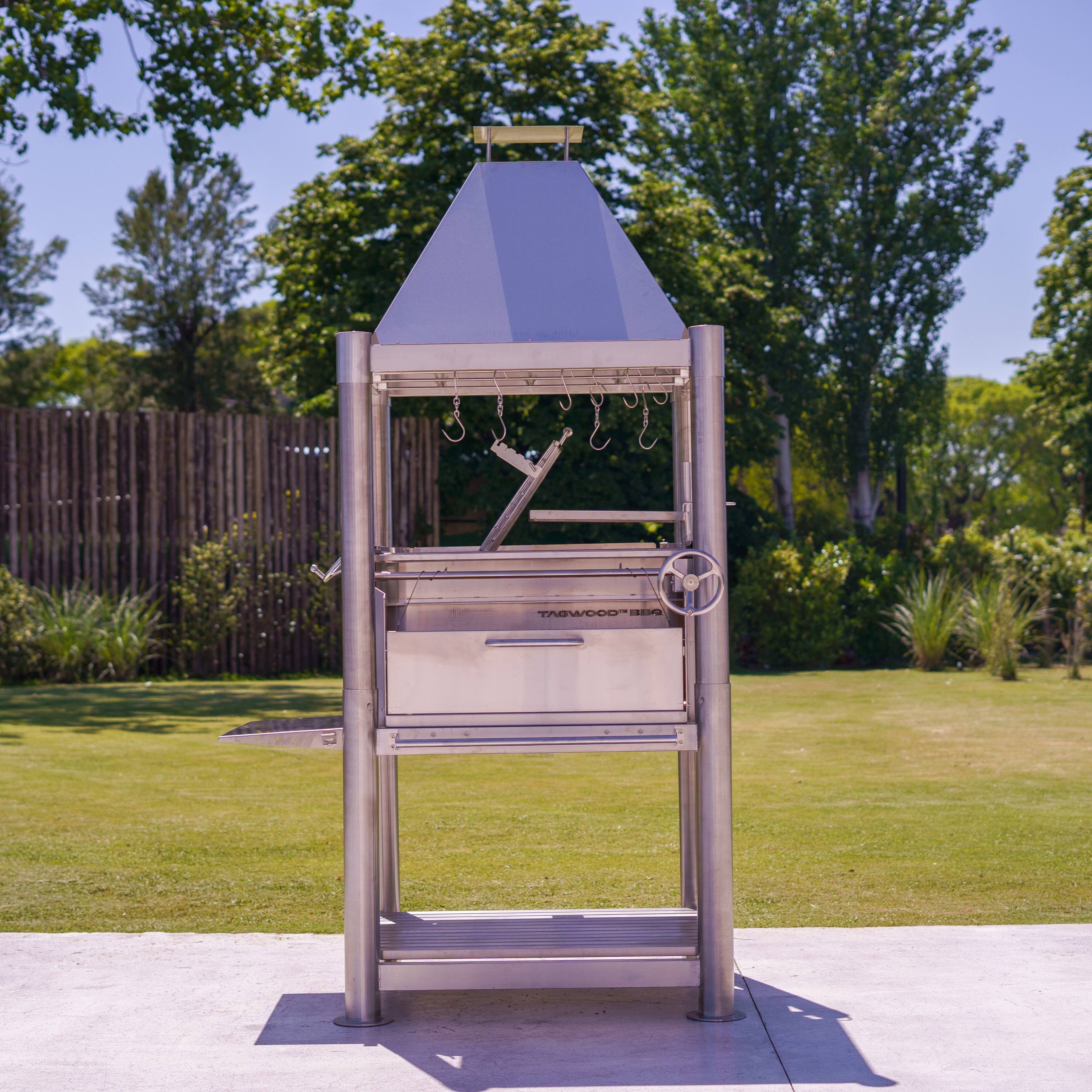Tagwood BBQ Argentine Santa Maria Wood Fire & Charcoal Gaucho Grill | BBQ02SS – Open Fire Cooking