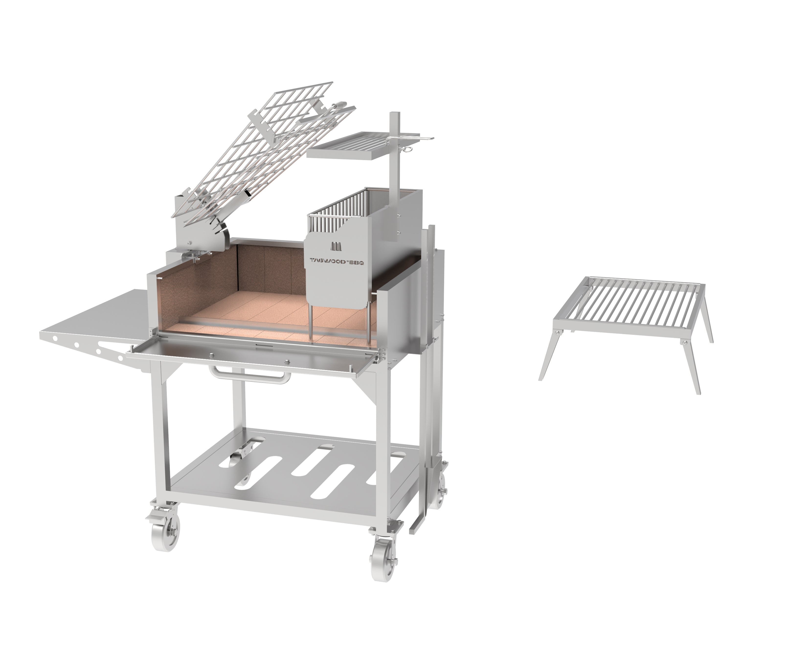 Tagwood BBQ Argentine Clamp Grill with Firebox | BBQ33SS