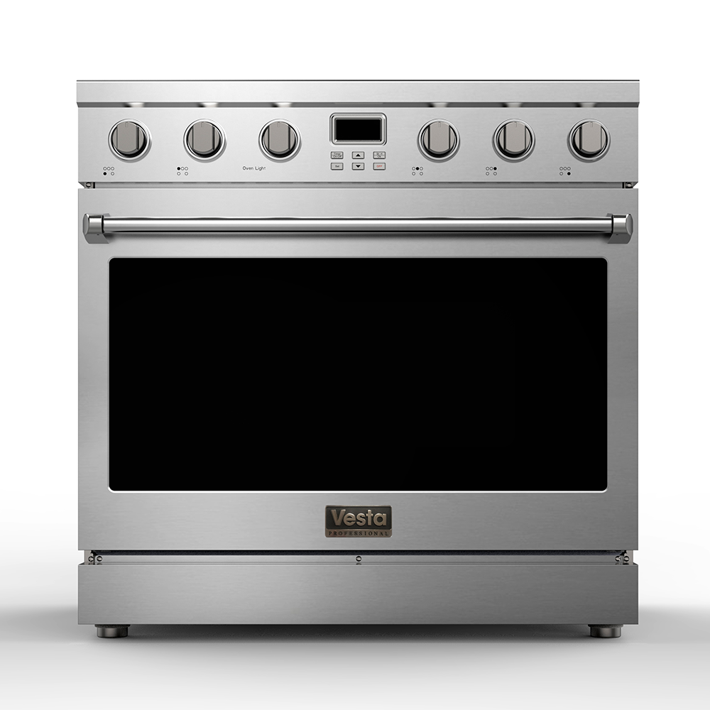 Vesta BC 36” Stainless Steel Professional Freestanding Electric Range