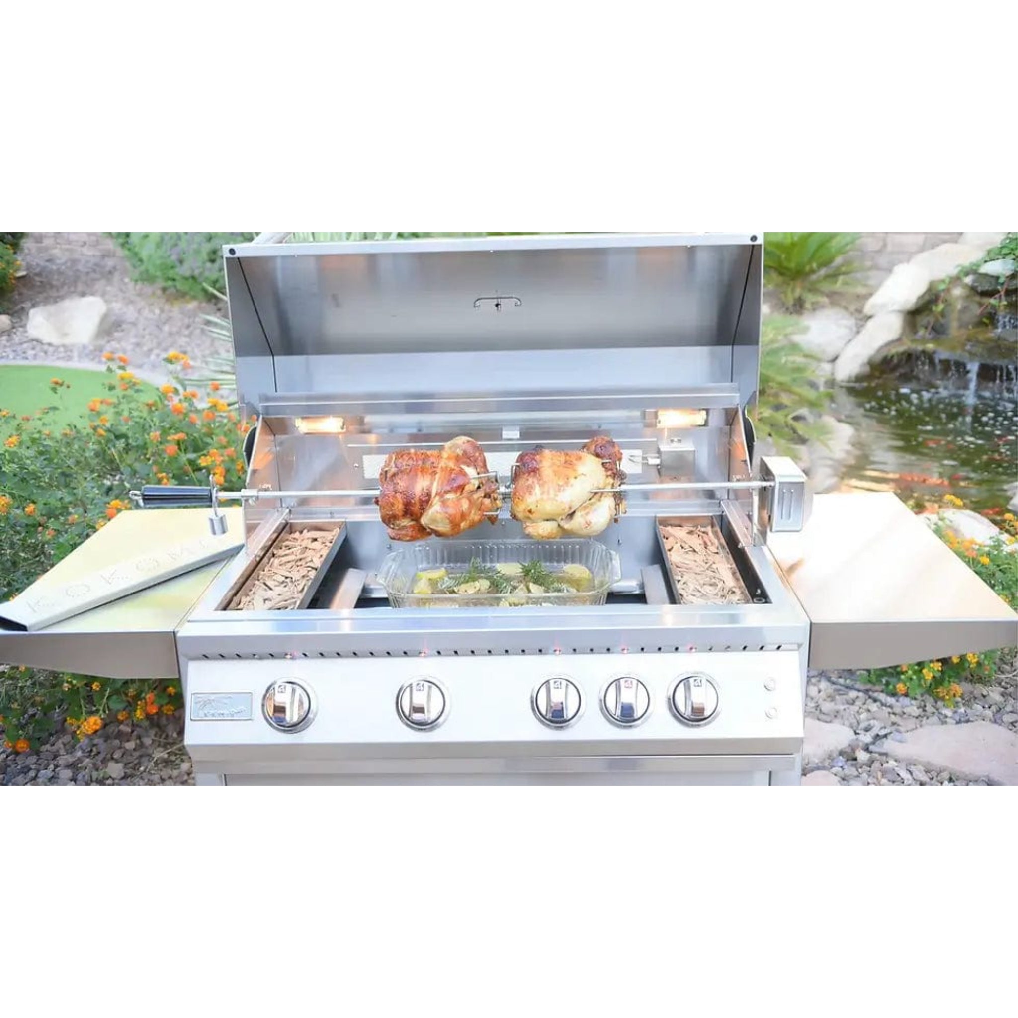 KoKoMo Grills 32-Inch 4-Burner Built-In BBQ Gas Grill with Back Burner | KO-BAK4BG