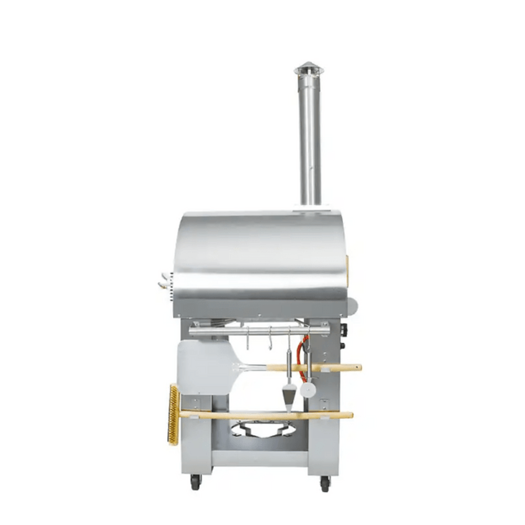 KoKoMo Grills 32-Inch Dual Fuel Gas or Wood-Fired Stainless Steel Pizza Oven
