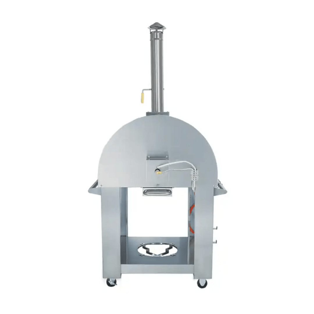 KoKoMo Grills 32-Inch Dual Fuel Gas or Wood-Fired Stainless Steel Pizza Oven