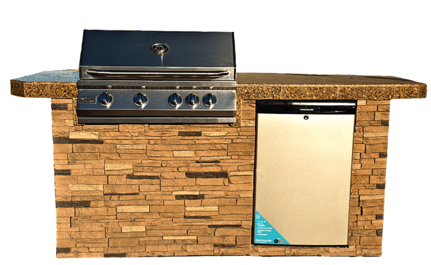 KoKoMo Grills 7’6” St. John Outdoor Kitchen BBQ Island Grill