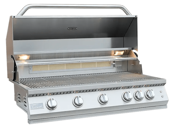 KoKoMo Grills Professional 40-Inch 5-Burner Built-In BBQ Gas Grill with Infrared Back Burner | KO-BAK5BG-PRO